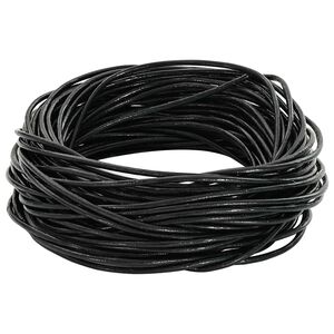 vidaXL L&aelig;dersnor 1 Sort &Oslash;1 mm x 5 m L&aelig;der