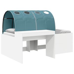 vidaXL Seng med Tunnel 4 stk. Hvid og lysebl&aring; Konstrueret tr&aelig;