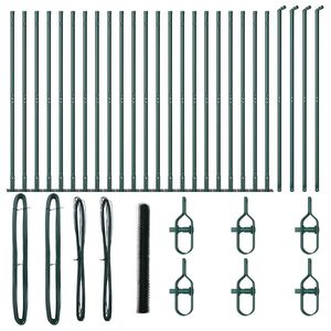 vidaXL Hegnsp&aelig;l Gr&oslash;n 50 x 1,5 m (36 mm net) St&aring;l og PVC