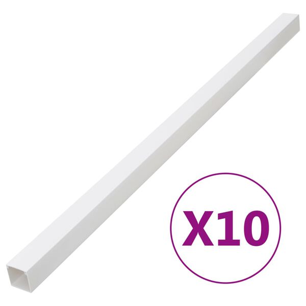 vidaXL kabelkanaler 100x60 mm 10 m PVC