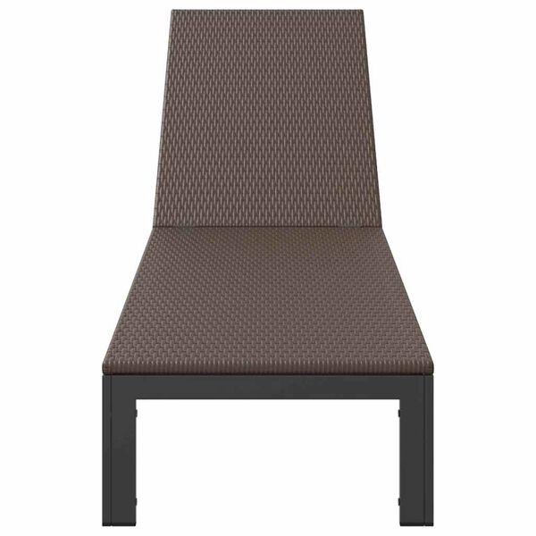 vidaXL Solseng 1-person Brun 60 x 200 x 27cm polyrattan