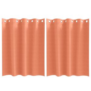 vidaXL M&oslash;rkl&aelig;gningsgardiner med ringe 2 pcs Terrakotta 140 x 140 cm