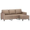 vidaXL 3-personers sofa med fodskammel 180 cm kunstl&aelig;der cappuccino