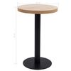 vidaXL bistrobord 50 cm MDF lysebrun