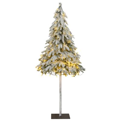 vidaXL kunstigt juletræ med 300 LED'er og sne 210 cm