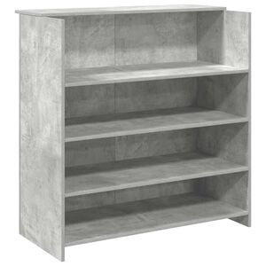 vidaXL receptionsskranke 100x50x103,5 cm konstrueret tr&aelig; beton gr&aring;