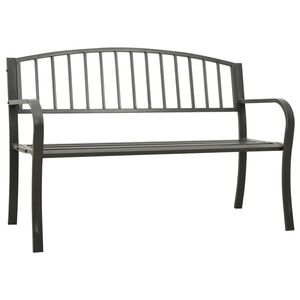 vidaXL haveb&aelig;nk 120 cm st&aring;l gr&aring;