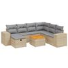 vidaXL havesofas&aelig;t 8 dele med hynder polyrattan beige