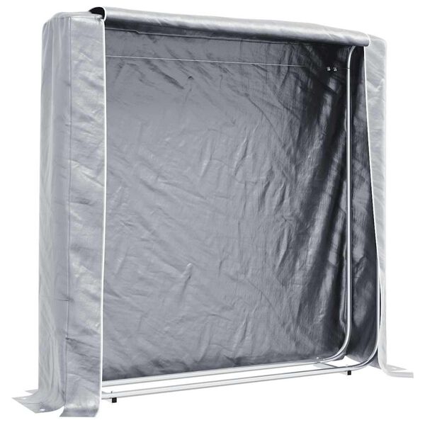 vidaXL br&aelig;ndestativ med regnslag 150x25x150 cm galvaniseret st&aring;l