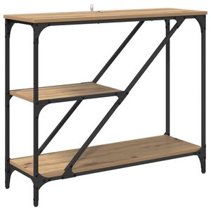 vidaXL Konsolbord Artisan Egetr&aelig; 88,5 x 30 x 75 cm Konstrueret tr&aelig;