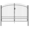 vidaXL Dobbelt Port WOERDEN 299,5 x 249,5 cm St&aring;l Gr&aring; L&aring;ses