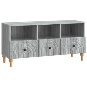 vidaXL TV-skab Gr&aring; Sonoma 102 x 34,5 x 50 cm Konstrueret tr&aelig;