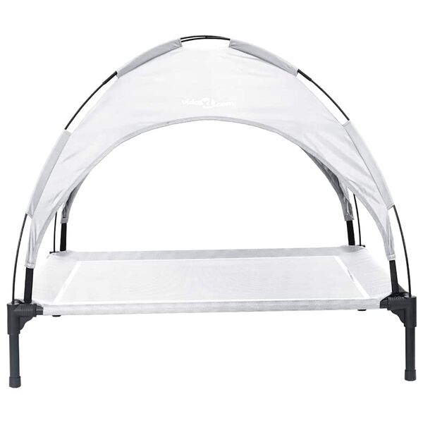 vidaXL Hundeseng Sølvgrå 90 x 81 x 80,5 cm Stål