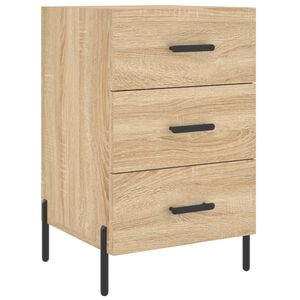 vidaXL sengebord 40x40x66 cm konstrueret tr&aelig; sonoma-eg