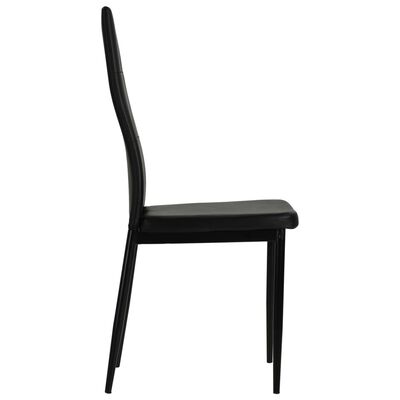 vidaXL spisebordsstole 6 stk. kunstlæder sort