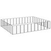 vidaXL 40-panels hundeg&aring;rd 50x100 cm pulverlakeret st&aring;l sort