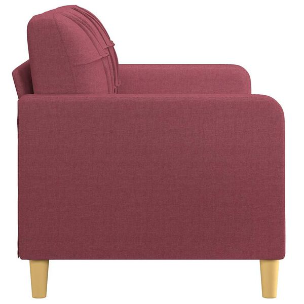 vidaXL 2-personers sofa 140 cm stof vinrød