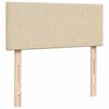 vidaXL kontinentalseng med madras 120x190 cm stof cremefarvet