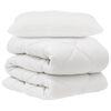 vidaXL Dynebetr&aelig;k S&aelig;t med pude 2 stk. Hvid Microfiber