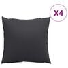 vidaXL sofapuder 4 stk. 40x40 cm stof sort