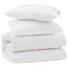 vidaXL Dynebetr&aelig;k S&aelig;t med pude 3 stk. Hvid Microfiber