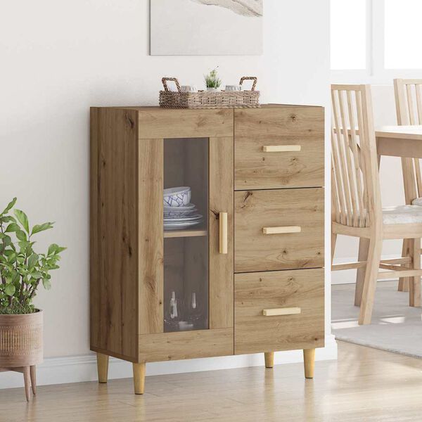 vidaXL Sideboard Artisan Egetr&aelig; 69,5 x 34 x 90 cm Konstrueret tr&aelig;