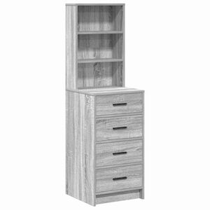 vidaXL Highboard Grå sonoma-eg 40 x 41 x 135 cm Konstrueret træ