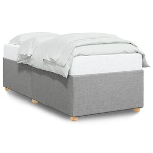 vidaXL Sengeramme uden madras Lysegr&aring; 80x200 cm Stof