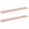 vidaXL Sv&aelig;vende hylde V&aelig;gmonteret 2 pcs Lyser&oslash;d 80 x 9 x 2,5 cm St&aring;l
