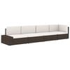 vidaXL 3-personers sofa modul&aelig;r polyrattan sort