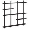 vidaXL V&aelig;ghylde Sort eg 102 x 13,5 x 102,5 cm Konstrueret tr&aelig;