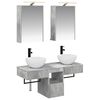 vidaXL Badev&aelig;relsesskabs&aelig;t 5 pcs Betongr&aring; 43 x 16 x 62,5 cm