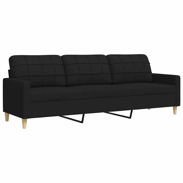 vidaXL 3-personers sofa 210 cm stof sort