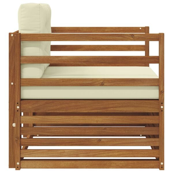 vidaXL Udend&oslash;rs sofagruppe Soli Akacietr&aelig; og polyester Naturfarvet