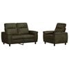 vidaXL Sofa S&aelig;t 2 pcs Army Gr&oslash;n Faux Suede L&aelig;der