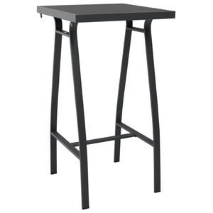 vidaXL havebarbord 60x60x110 cm h&aelig;rdet glas sort