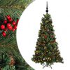 vidaXL Kunstigt juletr&aelig; med julekugle 150 cm 150 LED'er Varm hvid