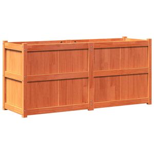 vidaXL plantekasse 150x50x70 cm massivt fyrretr&aelig; gyldenbrun