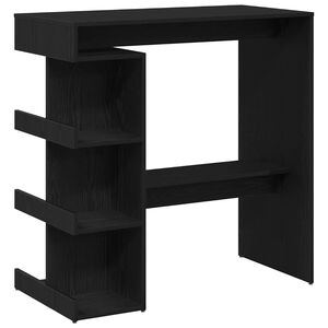 vidaXL Barbord 100 x 48 x 101,5 cm Konstrueret tr&aelig; Sort eg