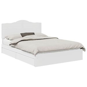 vidaXL Opbevaringsseng med skuffe Hvid 160 x 200 cm Konstrueret tr&aelig;