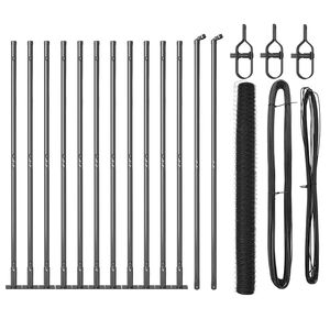 vidaXL Hegnsp&aelig;l Gr&aring; 25 x 1,6 m (36 mm mesh) St&aring;l og PVC