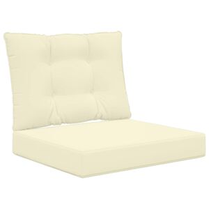vidaXL Udend&oslash;rs Sofa Pude 2 pcs Creme Polyester