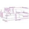 vidaXL Sofa Lysegr&aring; Samlede dimensioner: 228 x 134 x 80 cm (B x D x H)