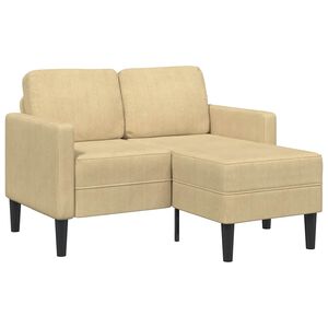 vidaXL 2-personers sofa med chaiselong L-formet 125 cm linned gr&aring;gr&oslash;n