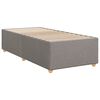 vidaXL Sengeramme uden madras Taupe 100x200 cm Stof
