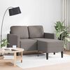 vidaXL 2-personers sofa med chaiselong L-formet 125 cm stof gr&aring;brun