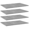 vidaXL boghylder 4 stk. 60x40x1,5 cm konstrueret tr&aelig; betongr&aring;