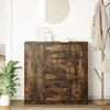 vidaXL skænk med skuffer 100,5x35x98,5 cm konstrueret træ røget egetræ