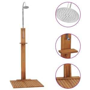 vidaXL havebruser 75x75x210 cm massivt teaktr&aelig;