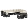 vidaXL Havesofa S&aelig;t 12 stk. Sort polyrattan